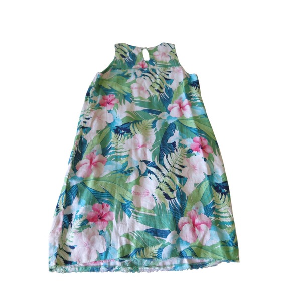TOMMY BAHAMA Hibiscus Linen Sleeveless Dress Tropical Floral Sz S - Picture 4 of 7